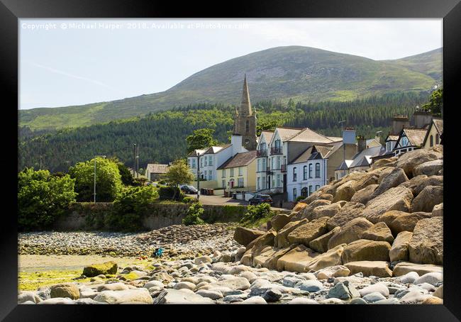 Mourne Mountains from Newcastle Framed Print by Michael Harper