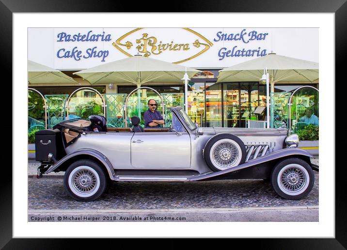 A beautiful silver grey Beauford Limousine  Framed Mounted Print by Michael Harper