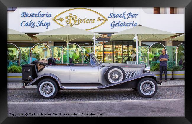 A beautiful silver grey Beauford Limousine  Framed Print by Michael Harper