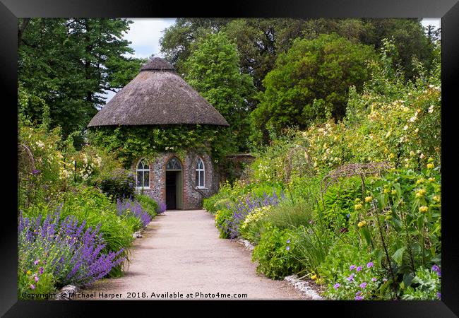 Round House in West Dean Gardens West Sussex Framed Print by Michael Harper