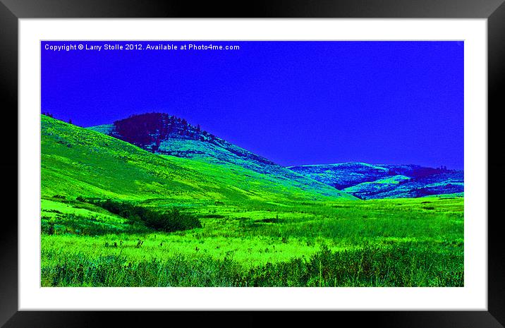 Blue and Green  Scenery Framed Mounted Print by Larry Stolle
