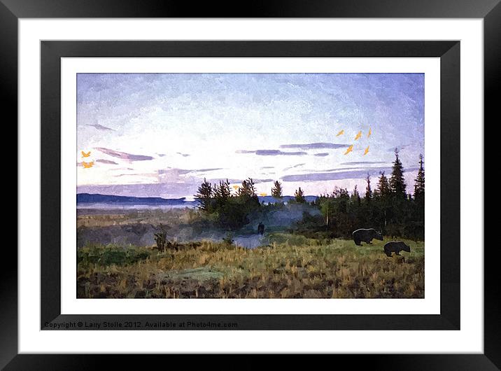 Alaska oil paint Framed Mounted Print by Larry Stolle