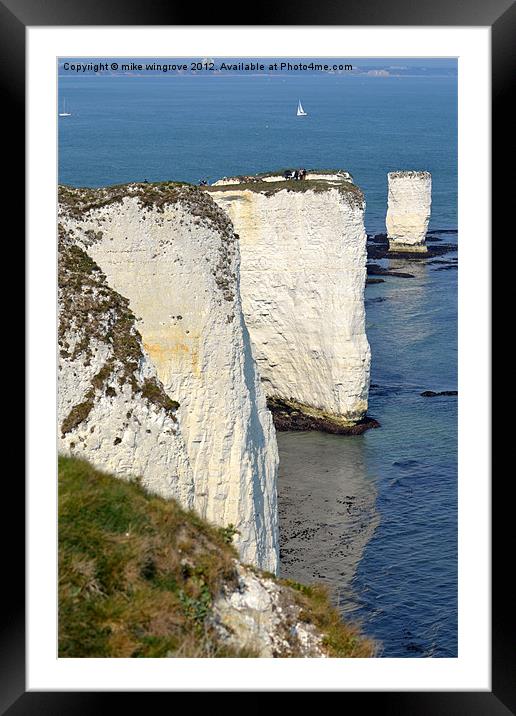 Old Harry Framed Mounted Print by mike wingrove