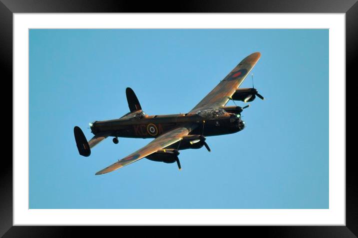 LANCASTER FLIGHT Framed Mounted Print by mike wingrove