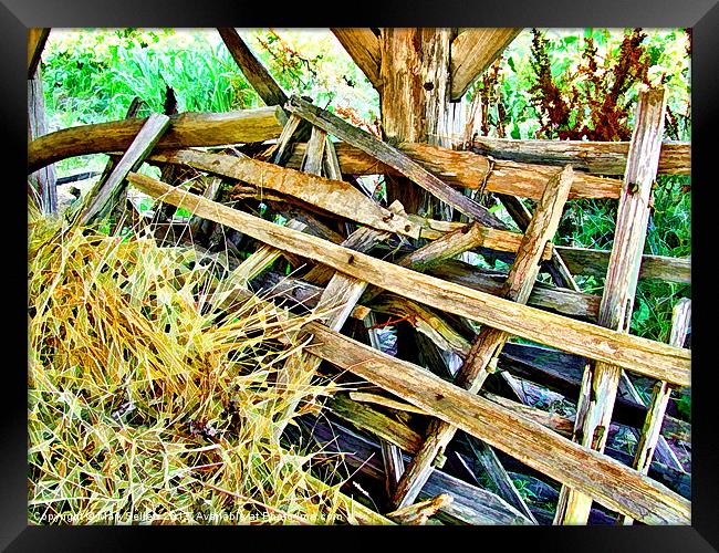 Hay Shed Artified Framed Print by Mark Sellers