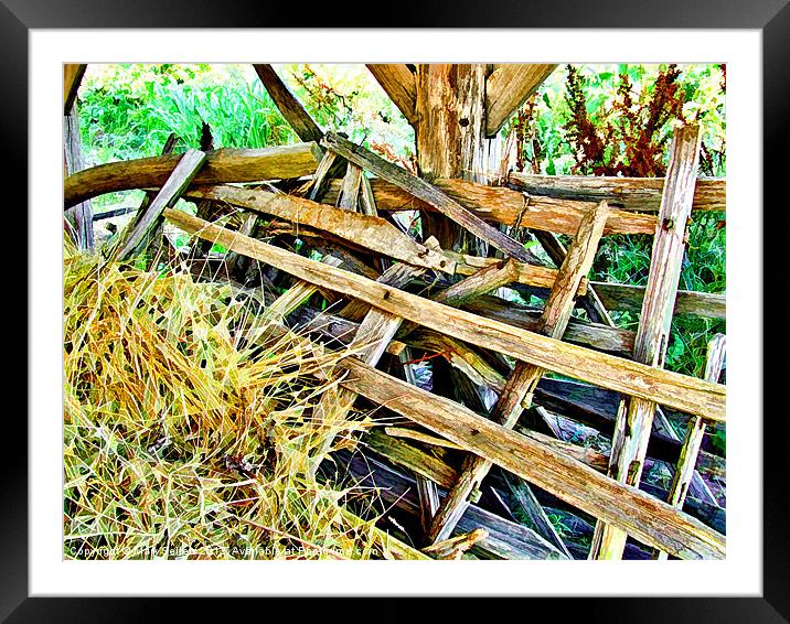 Hay Shed Artified Framed Mounted Print by Mark Sellers