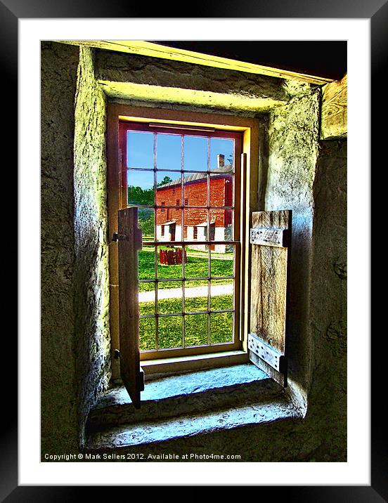Stone Barn Window Framed Mounted Print by Mark Sellers