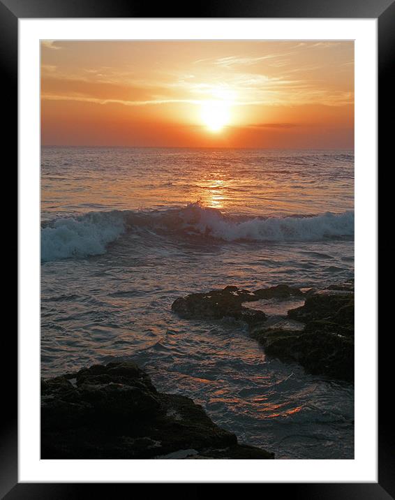 Bali Tana Lot Sunset Framed Mounted Print by Mark Sellers