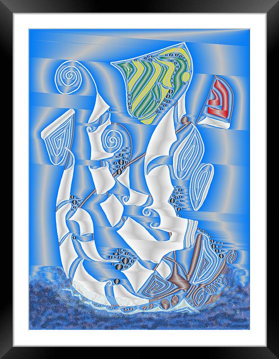 Full Sails to the Wind Framed Mounted Print by Mark Sellers