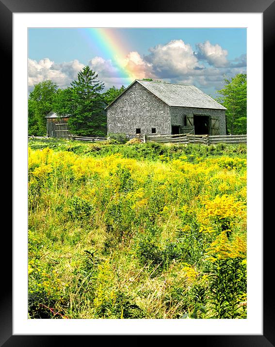 Old Barn Framed Mounted Print by Mark Sellers