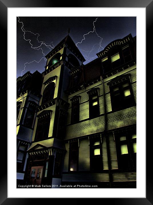 Haunted House Framed Mounted Print by Mark Sellers
