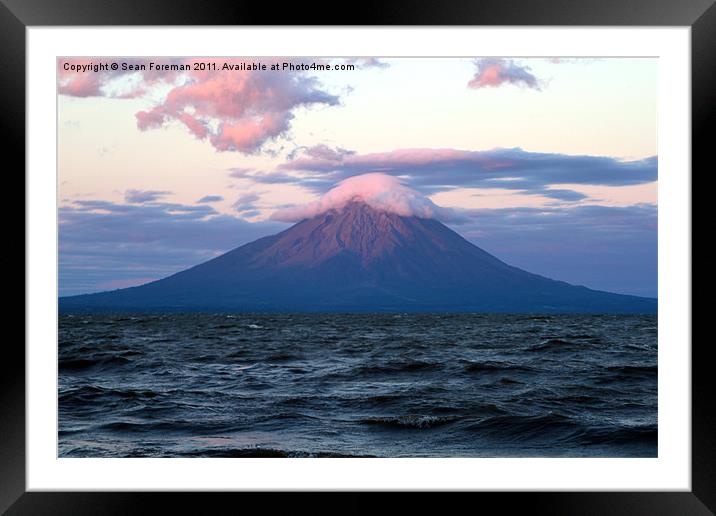 Nicaraguan Volcano at Sunset Framed Mounted Print by Sean Foreman