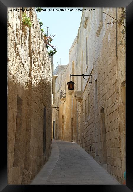 Mdina Passage (Colour) Framed Print by Sean Foreman