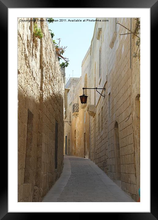 Mdina Passage (Colour) Framed Mounted Print by Sean Foreman