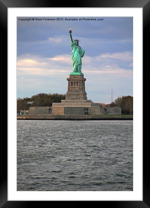 Statue of Liberty Framed Mounted Print by Sean Foreman
