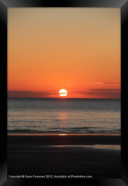 Sunset Beach Framed Print by Sean Foreman