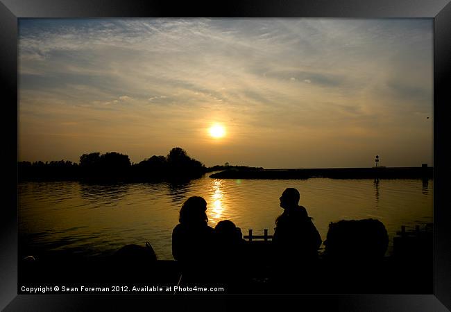 Serenity in the Sunset Framed Print by Sean Foreman