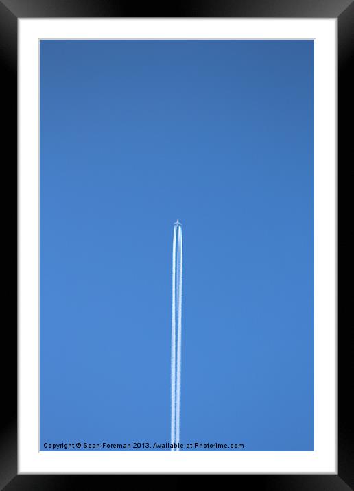 Leaving on a Jet Plan Framed Mounted Print by Sean Foreman