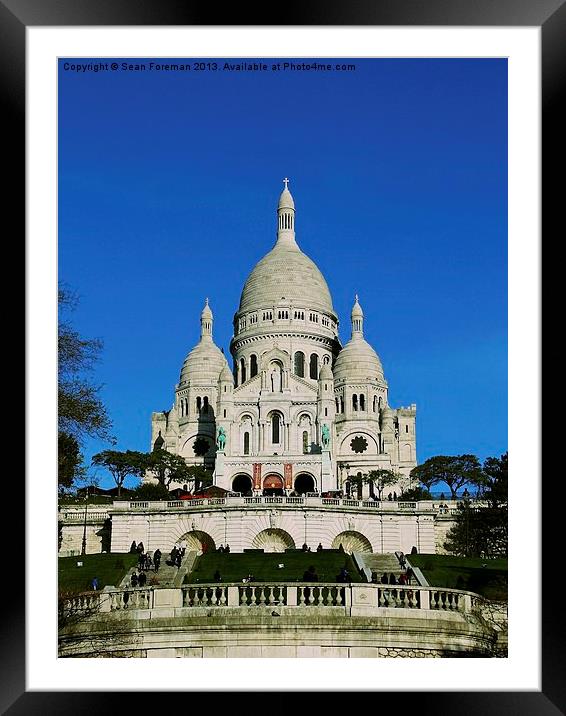 Sacre Coeur Framed Mounted Print by Sean Foreman