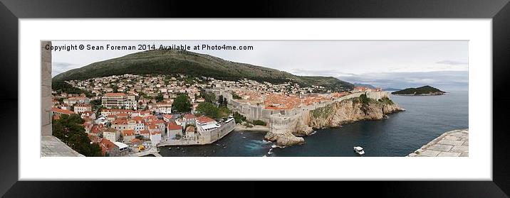 Dubrovnik Old Town Framed Mounted Print by Sean Foreman