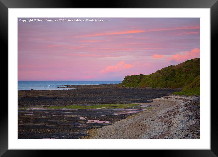  Lillico Beach at Sunset Framed Mounted Print by Sean Foreman