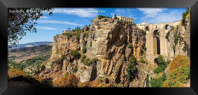 The Breathtaking New Bridge of Ronda Framed Print by Sean Foreman