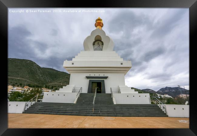 Serene Stupa of Benalmadena Framed Print by Sean Foreman