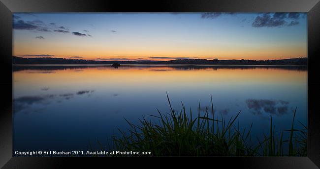Loch of Skene Sunset Framed Print by Bill Buchan