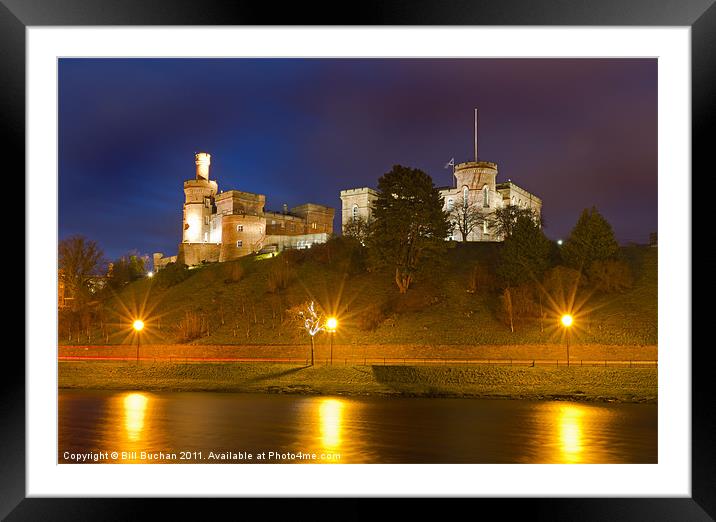 Inverness Castle at Night Framed Mounted Print by Bill Buchan