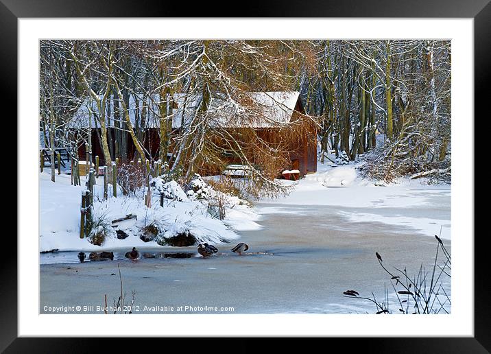 Strichen Winter Scene Framed Mounted Print by Bill Buchan