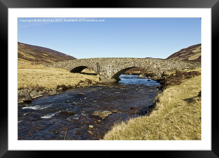 Old Drover Bridge, River Clunie Framed Mounted Print by Bill Buchan