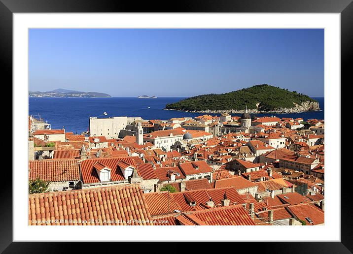 Dubrovnik Adriatic Pearl Framed Mounted Print by Bill Buchan