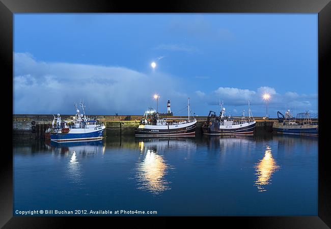 Fraserburgh Harbour Evening Scene Photo Framed Print by Bill Buchan