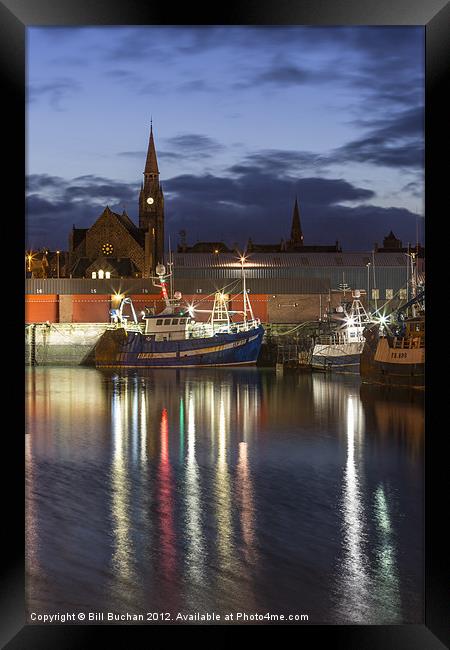 Fraserburgh Harbour Evening Scene Photo Framed Print by Bill Buchan