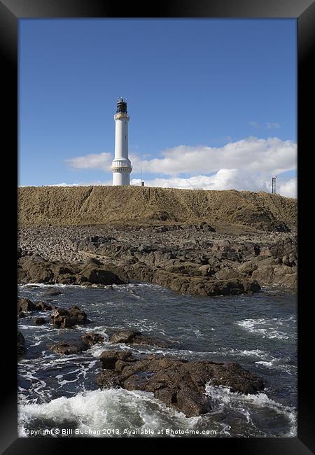 Girdleness Lighthouse Rocks Photo Framed Print by Bill Buchan