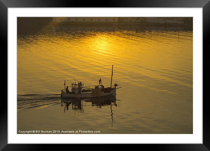 Fishing Boat At Dawn Photo Framed Mounted Print by Bill Buchan