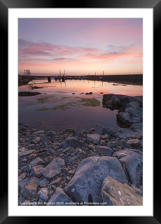 Sunset on the Rocks Framed Mounted Print by Bill Buchan