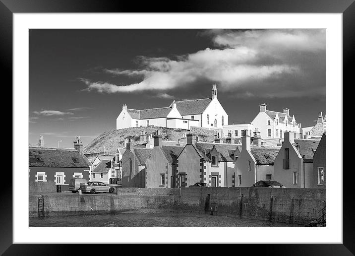 Findochty - Church On The Hill Framed Mounted Print by Bill Buchan