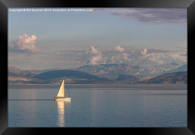  Sailing in the Ionian Sea Framed Print by Bill Buchan