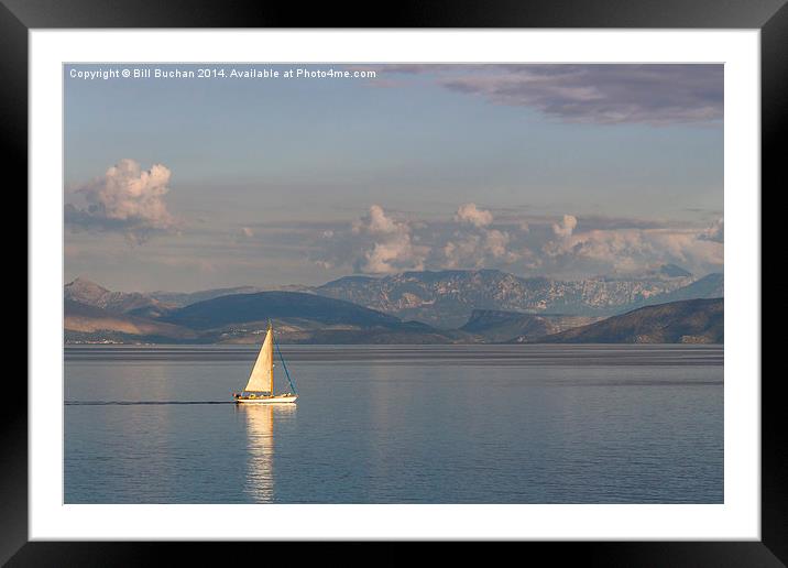  Sailing in the Ionian Sea Framed Mounted Print by Bill Buchan
