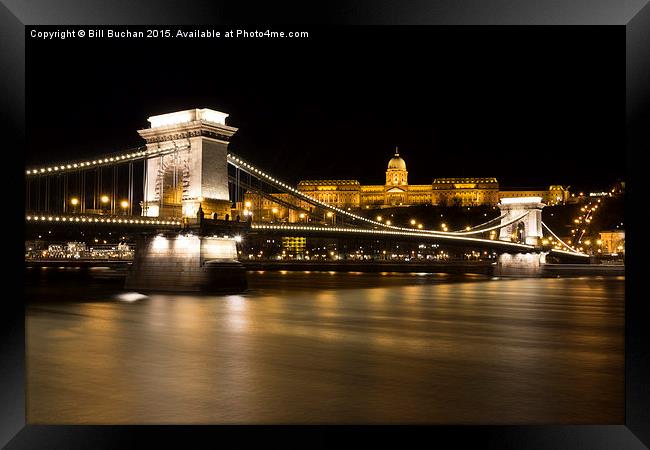  Budapest Chain Bridge and Royal Palace Framed Print by Bill Buchan