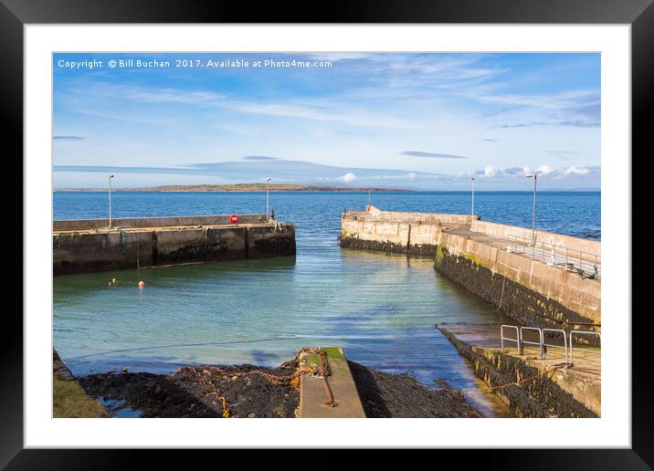 Stroma From John O'Groats Harbour Framed Mounted Print by Bill Buchan