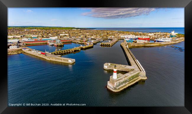 Fraserburgh Harbour From The Air Framed Print by Bill Buchan
