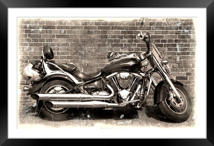 Motorbike Framed Mounted Print by david harding