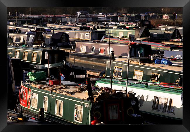 narrow boats Framed Print by david harding