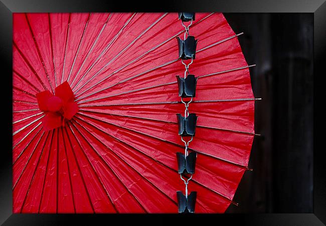  Traditional Japanese Umbrella Framed Print by david harding