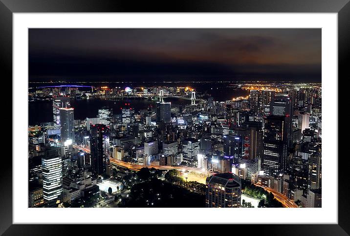  Tokyo at night Framed Mounted Print by david harding