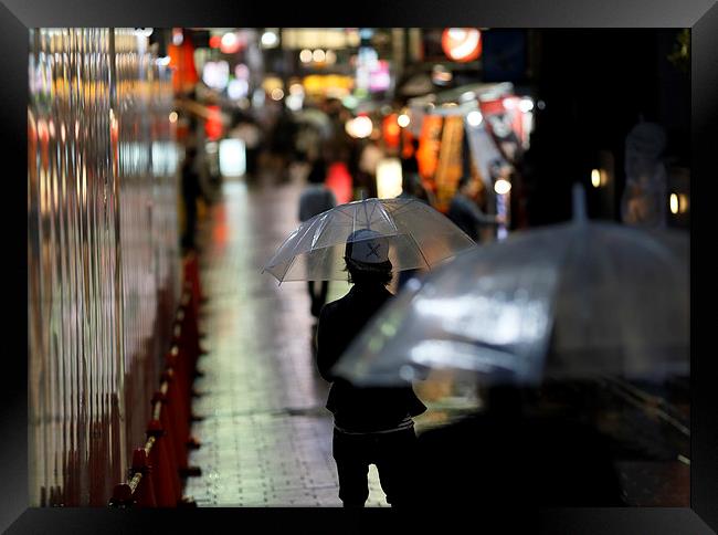  Tokyo Rain Framed Print by david harding