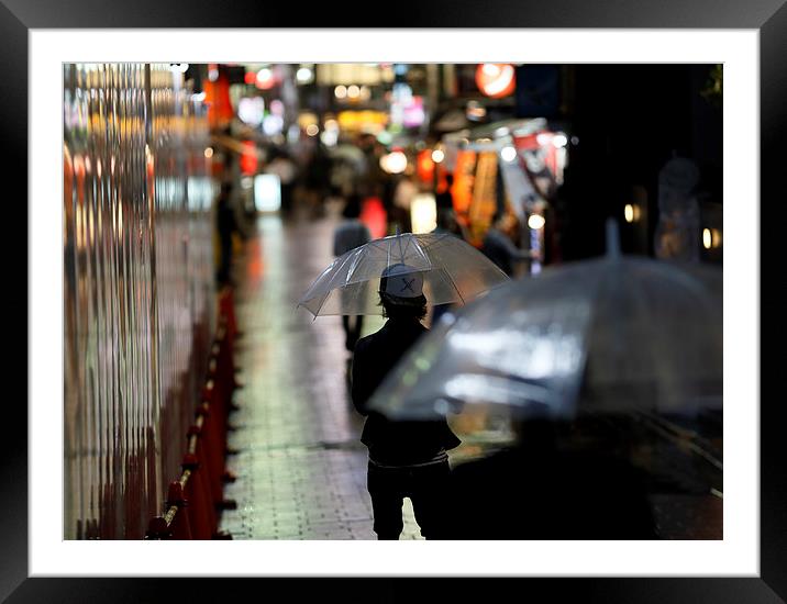  Tokyo Rain Framed Mounted Print by david harding