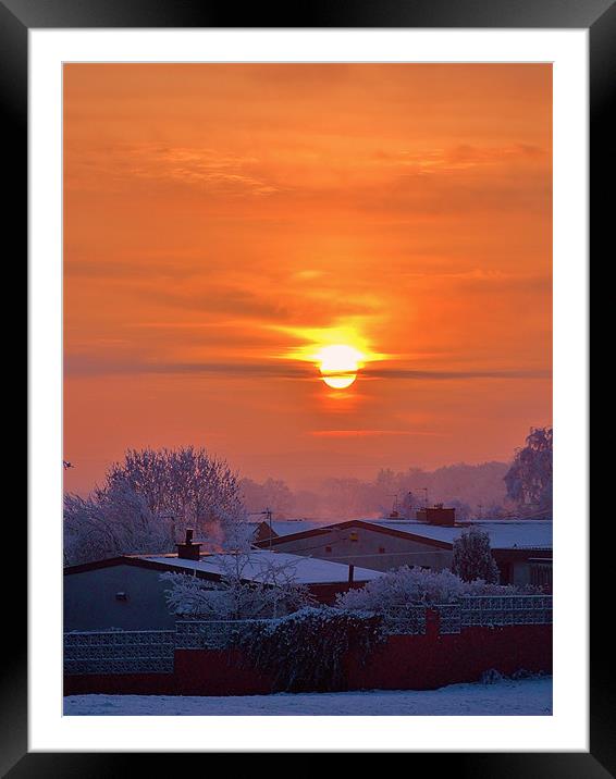 Winter Sunrise Framed Mounted Print by Laura McGlinn Photog